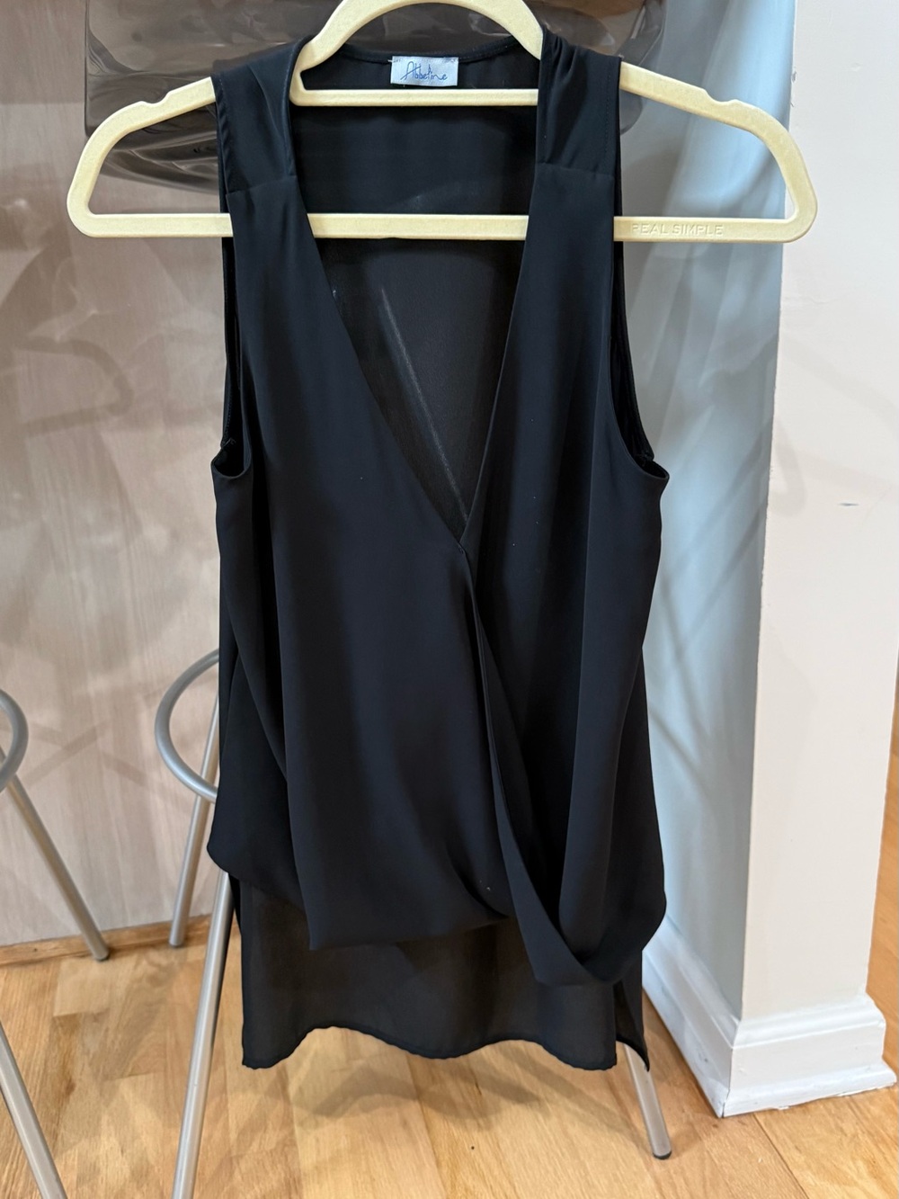 Black Sleeveless High Low Women's Top